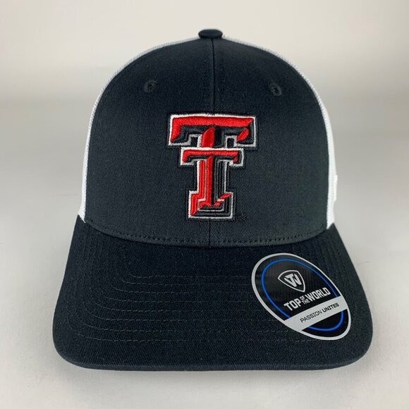 Texas Tech Red Raiders NCAA Black Top of the World Snapback Trucker Hat New - Picture 2 of 5